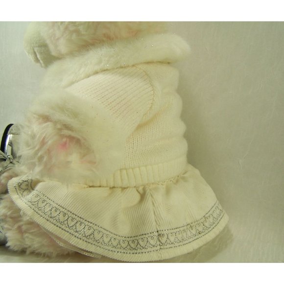 Build A Bear Snowflake Sweater Winter Outfit Pink and White Bear - Picture 4 of 13
